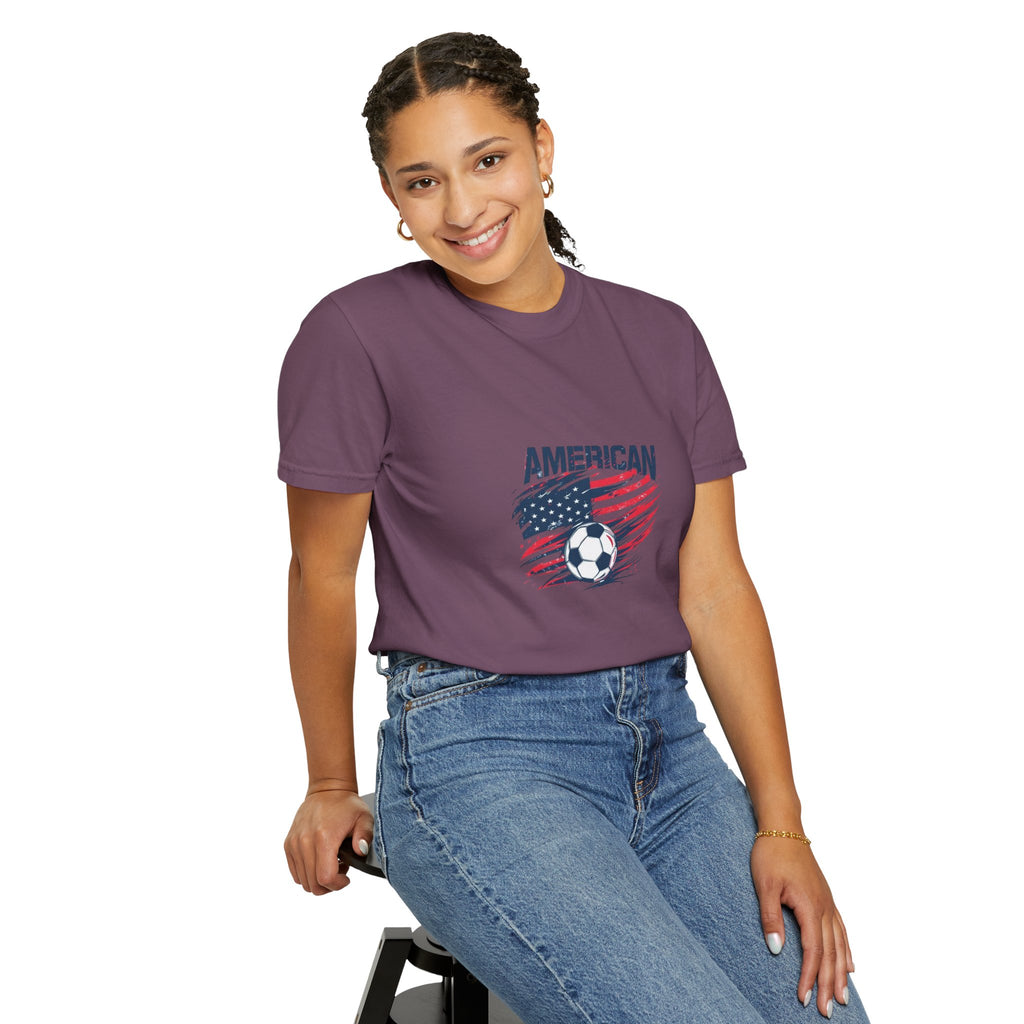 Soccer USA T-Shirt – "American" Flag & Soccer Ball Graphic