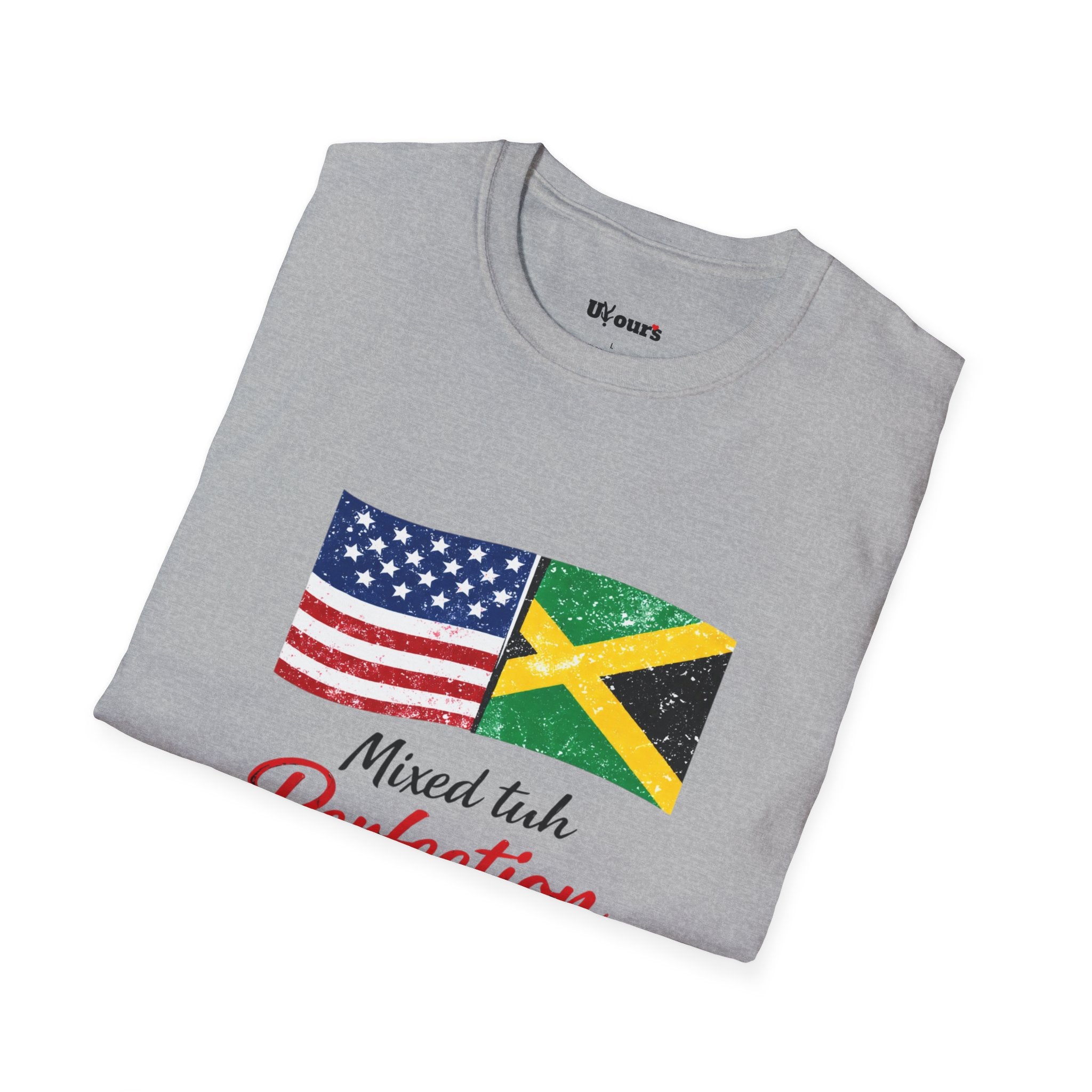 Jamaican American Flag T-Shirt - "Mixed Tuh Perfection" Heritage Tee