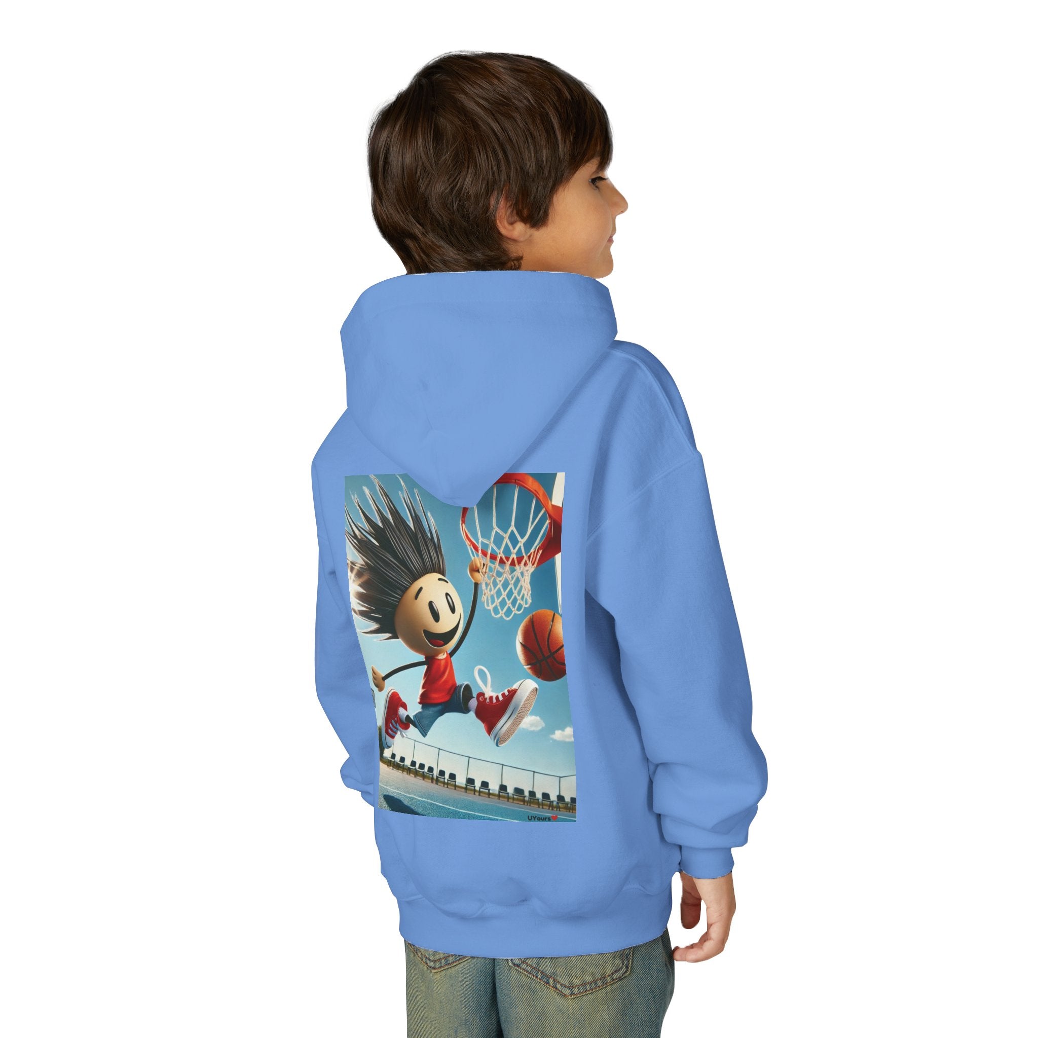 Hoops Champion: Stick Figure Dunk Edition Youth Hoodie Basketball