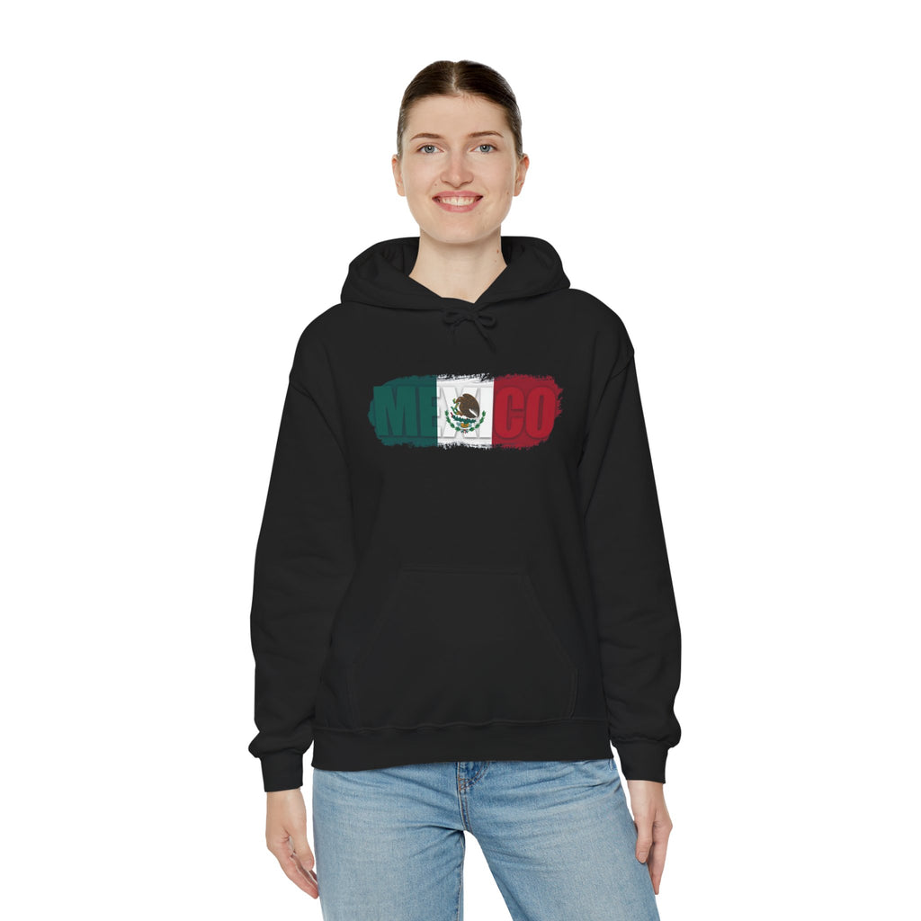 Mexico Flag Hoodie — Distressed Mexican Flag Graphic Pullover