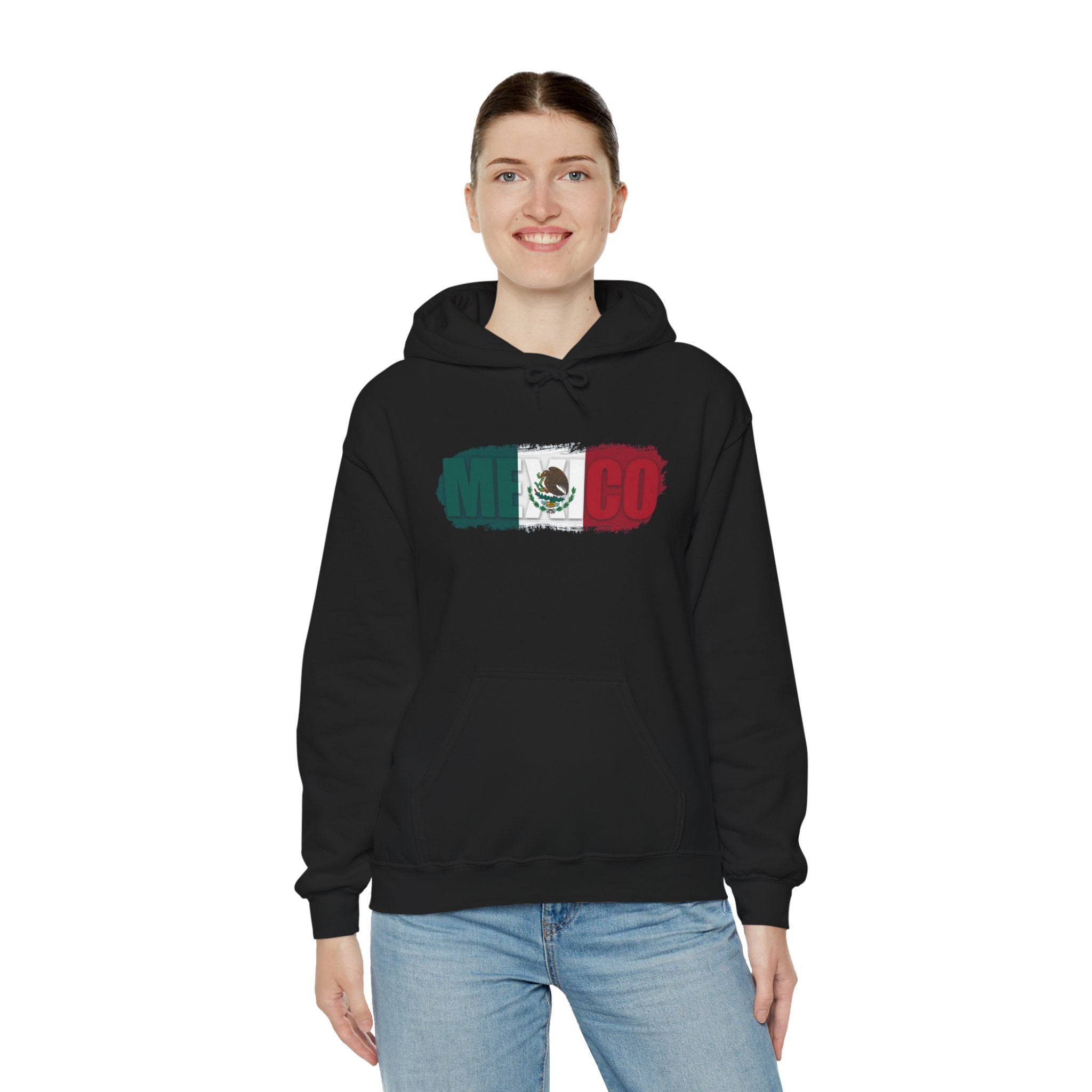 Mexico Flag Hoodie — Distressed Mexican Flag Graphic Pullover
