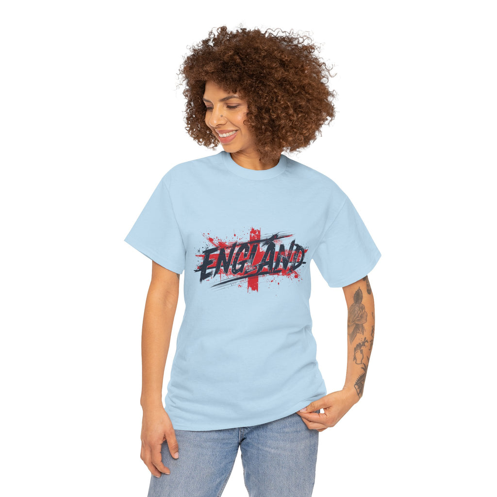 England Graphic T-Shirt — Grunge St. George Cross Football Fan Tee