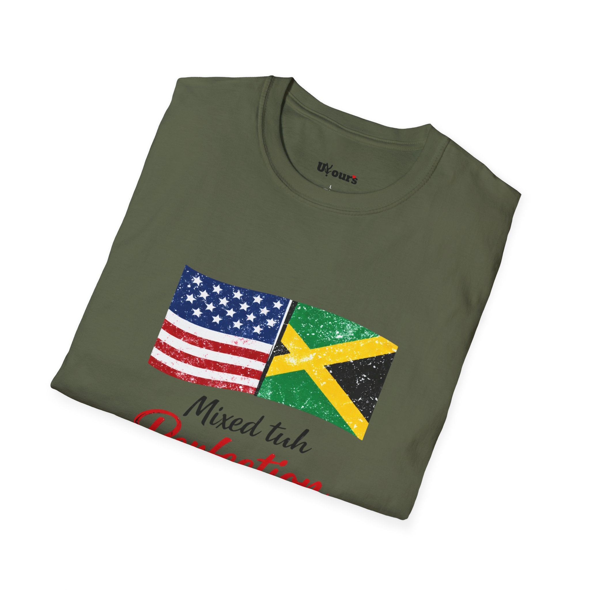 Jamaican American Flag T-Shirt - "Mixed Tuh Perfection" Heritage Tee