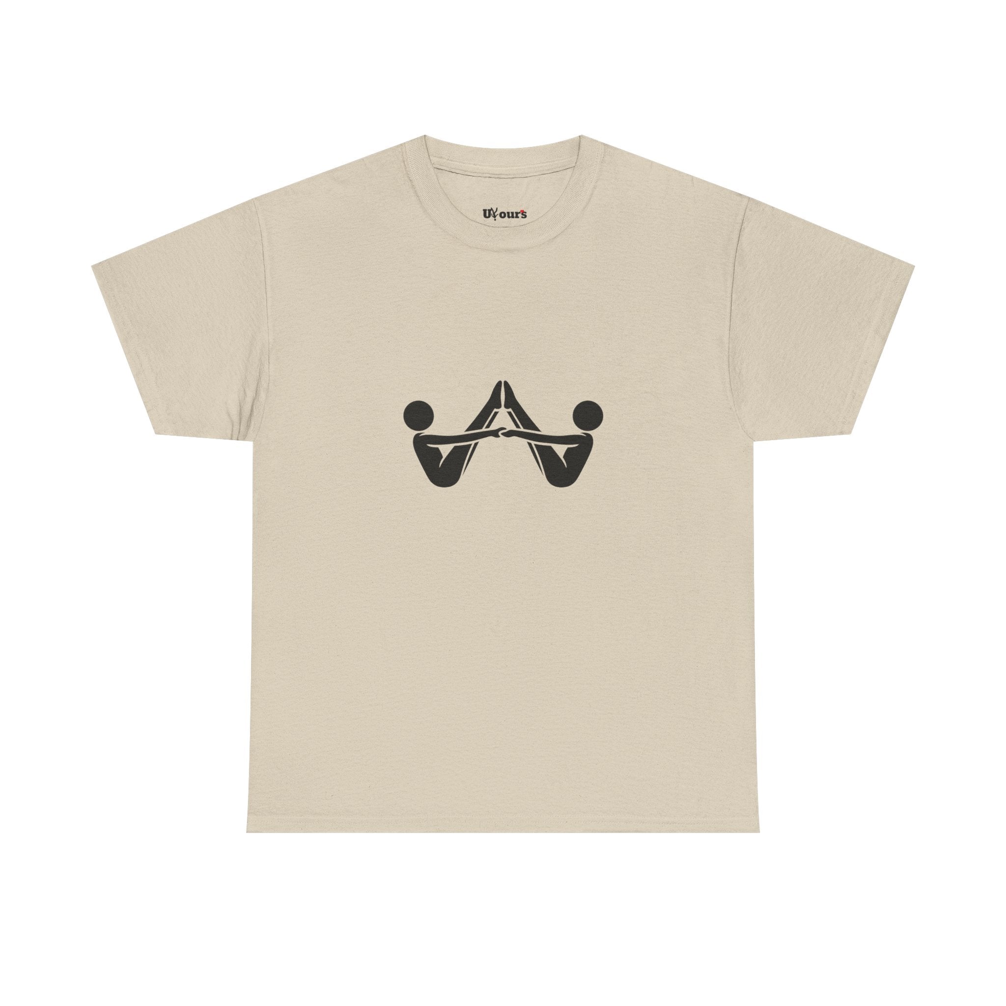 Abstract Mirror Hands T-Shirt — Minimalist Geometric Graphic Tee
