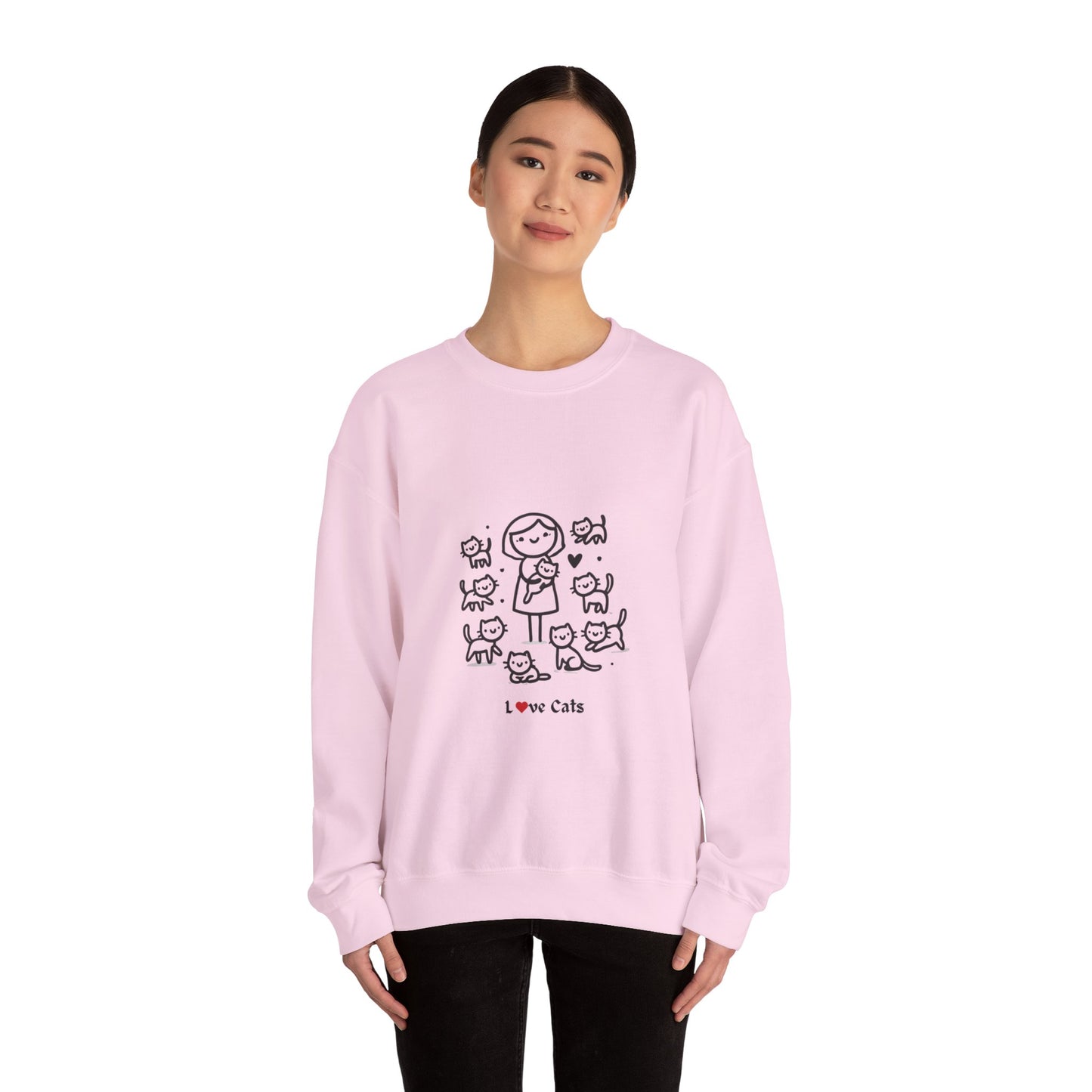 Unisex Heavy Blend™ Crewneck Sweatshirt Cat Theme