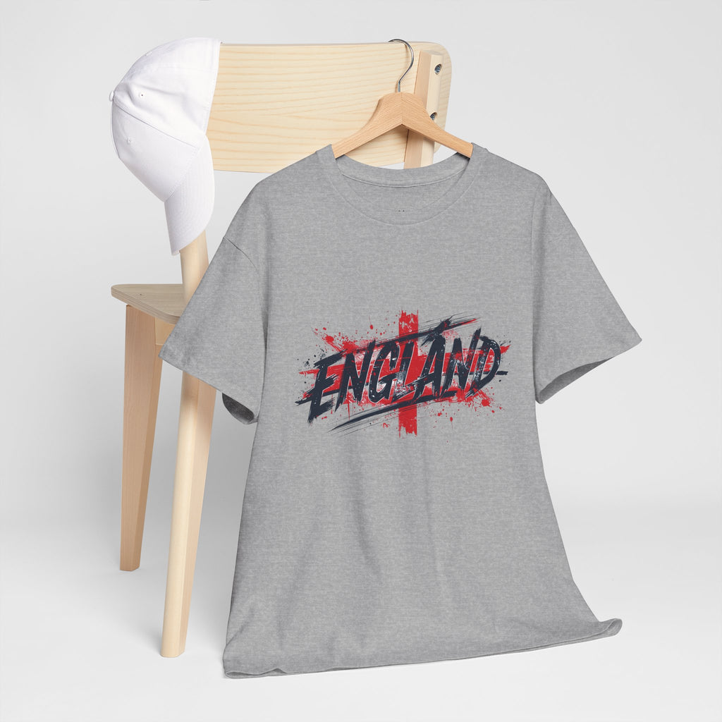 England Graphic T-Shirt — Grunge St. George Cross Football Fan Tee