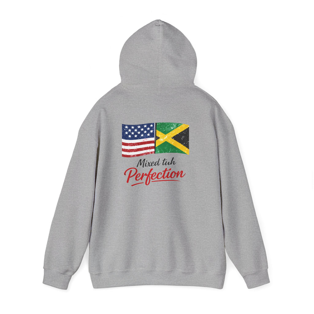 Jamaican American Flags Hoodie — "Mixed tuh Perfection" Pride Pullover