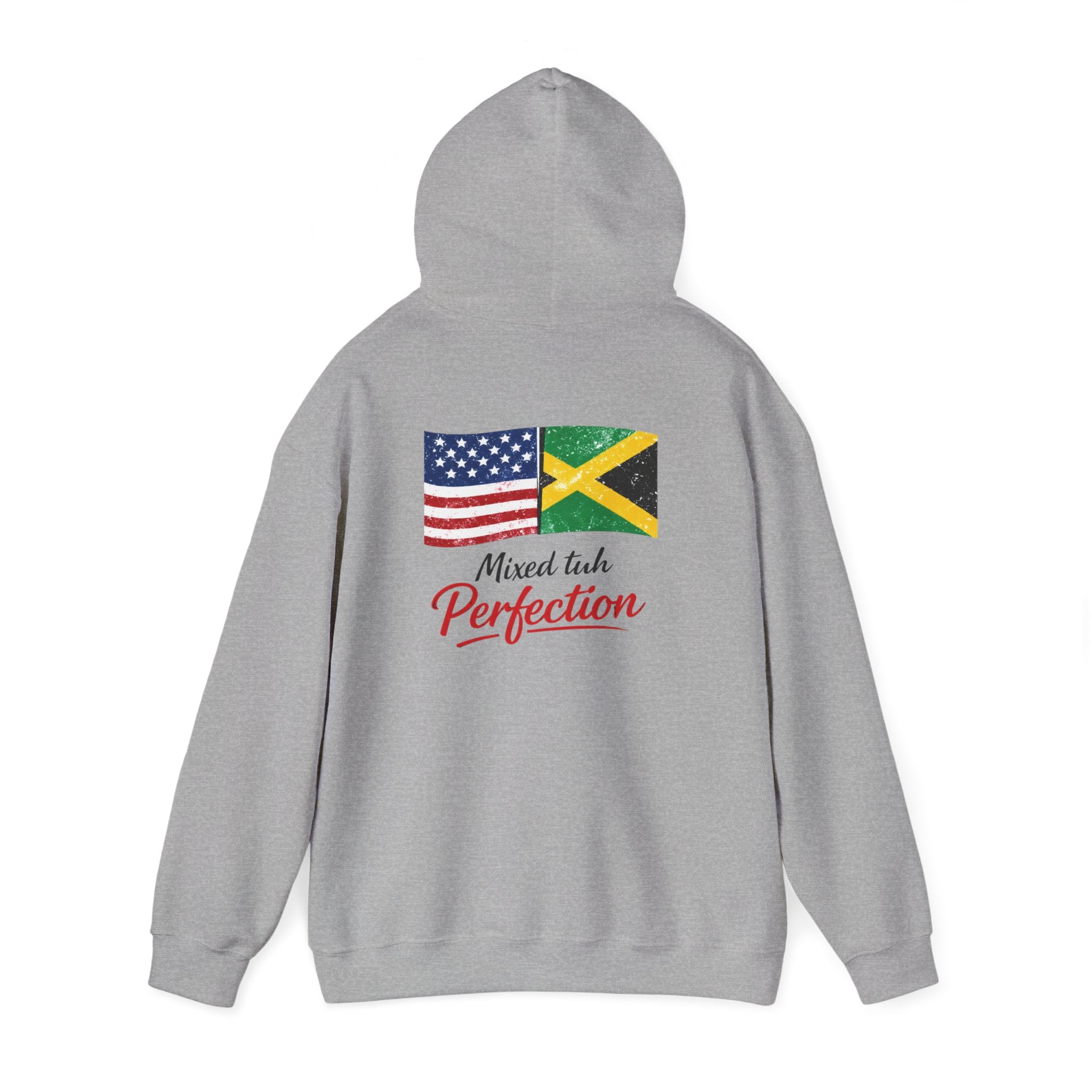 Jamaican American Flags Hoodie — "Mixed tuh Perfection" Pride Pullover