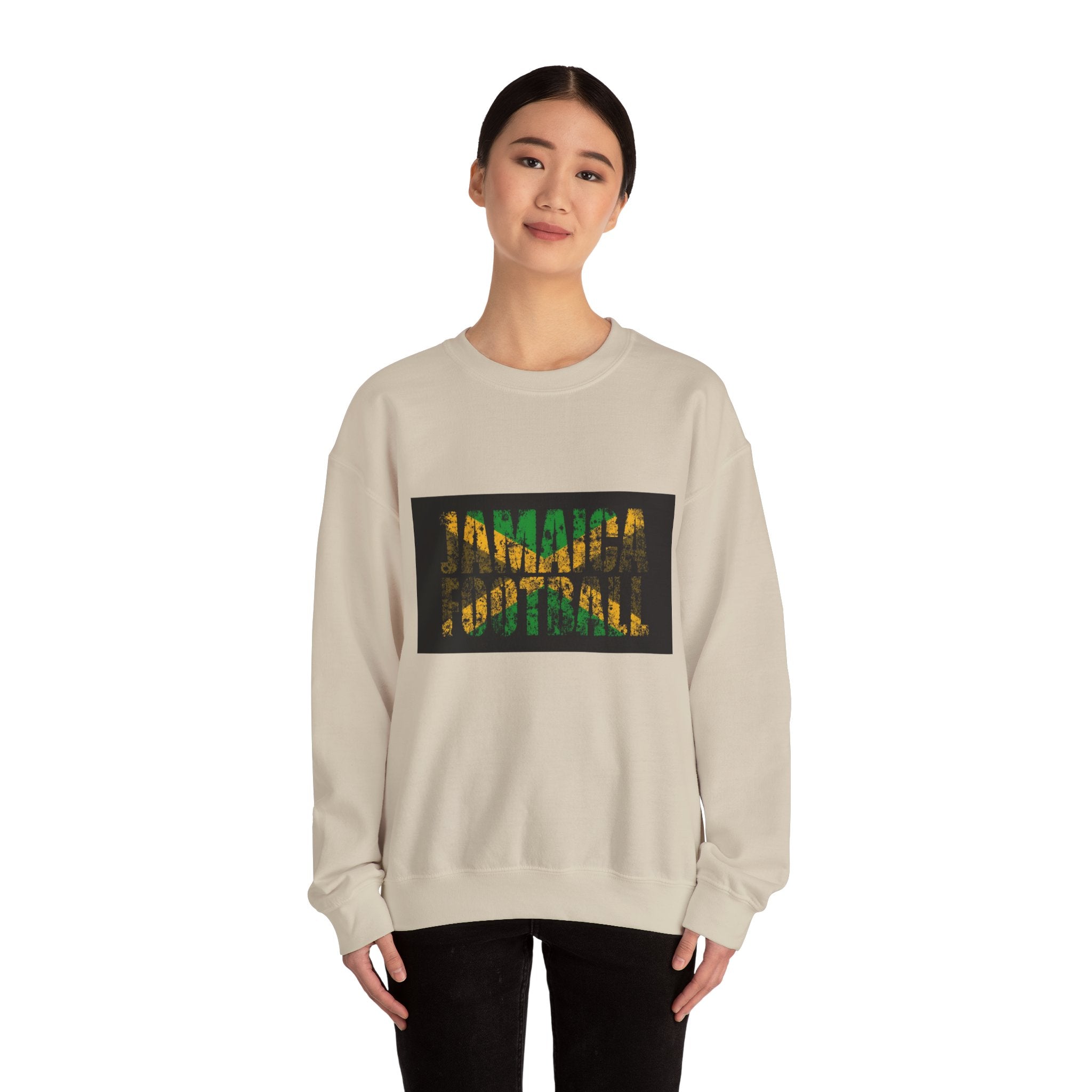 Crewneck Sweatshirt — Jamaican Flag Patterned DNA Graphic