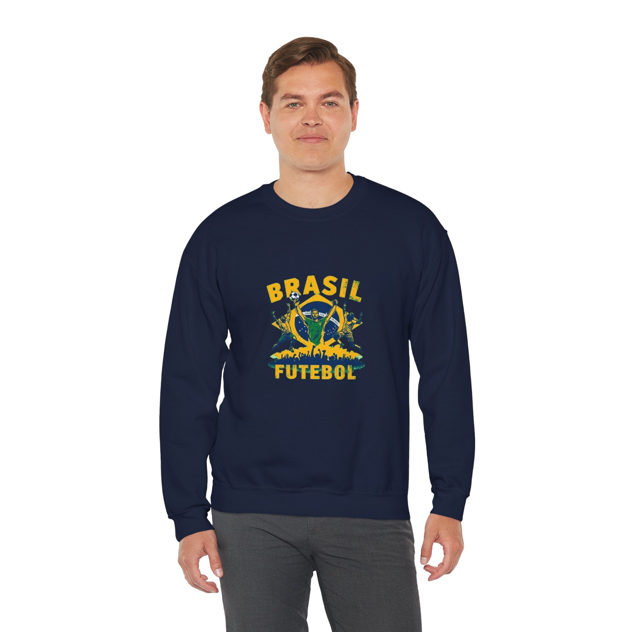 Brasil Futebol Crewneck Sweatshirt — Brazilian Soccer Graphic Pullover