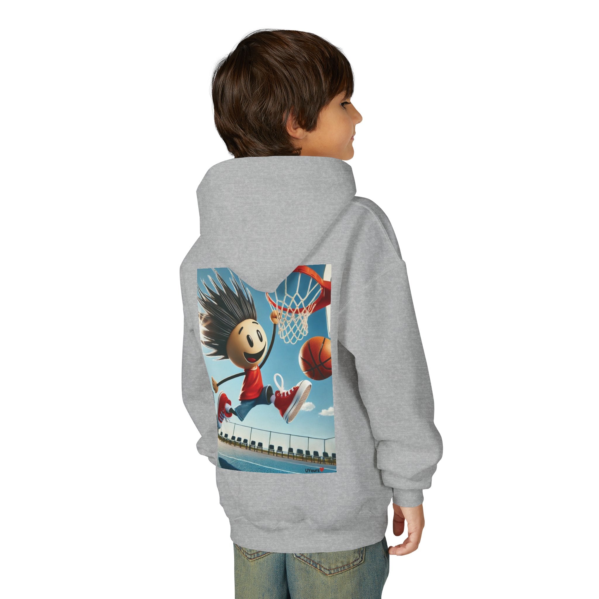 Hoops Champion: Stick Figure Dunk Edition Youth Hoodie Basketball
