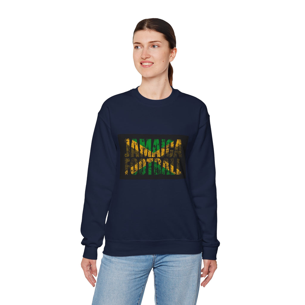 Crewneck Sweatshirt — Jamaican Flag Patterned DNA Graphic