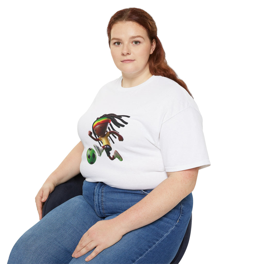 Unisex Ultra Cotton Tee Dread Soccer Player Irie