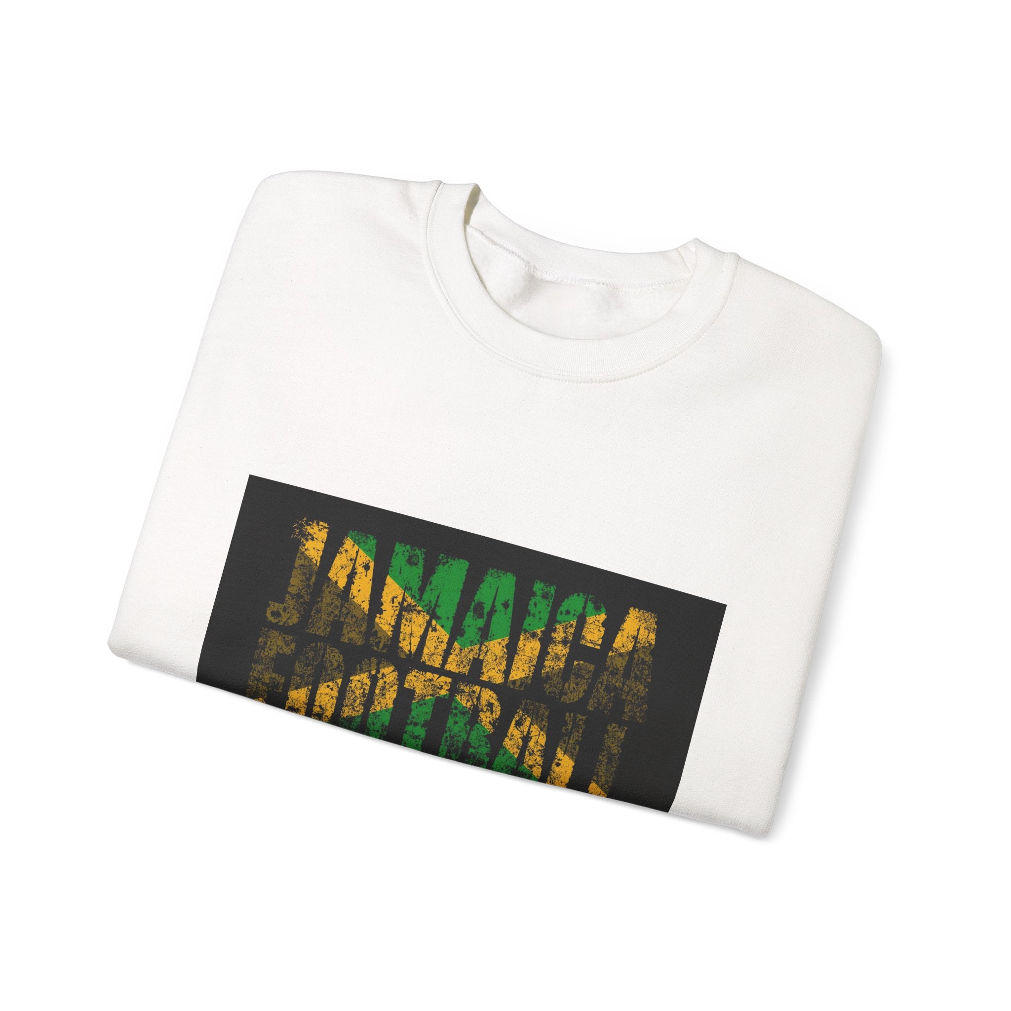 Crewneck Sweatshirt — Jamaican Flag Patterned DNA Graphic