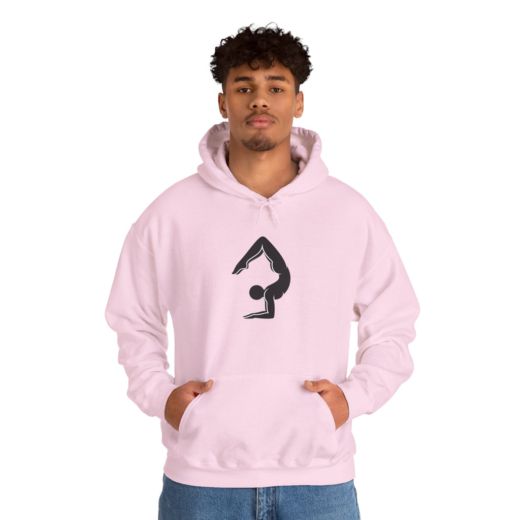 Yoga Pose Hoodie — Minimal Handstand Silhouette Sweatshirt