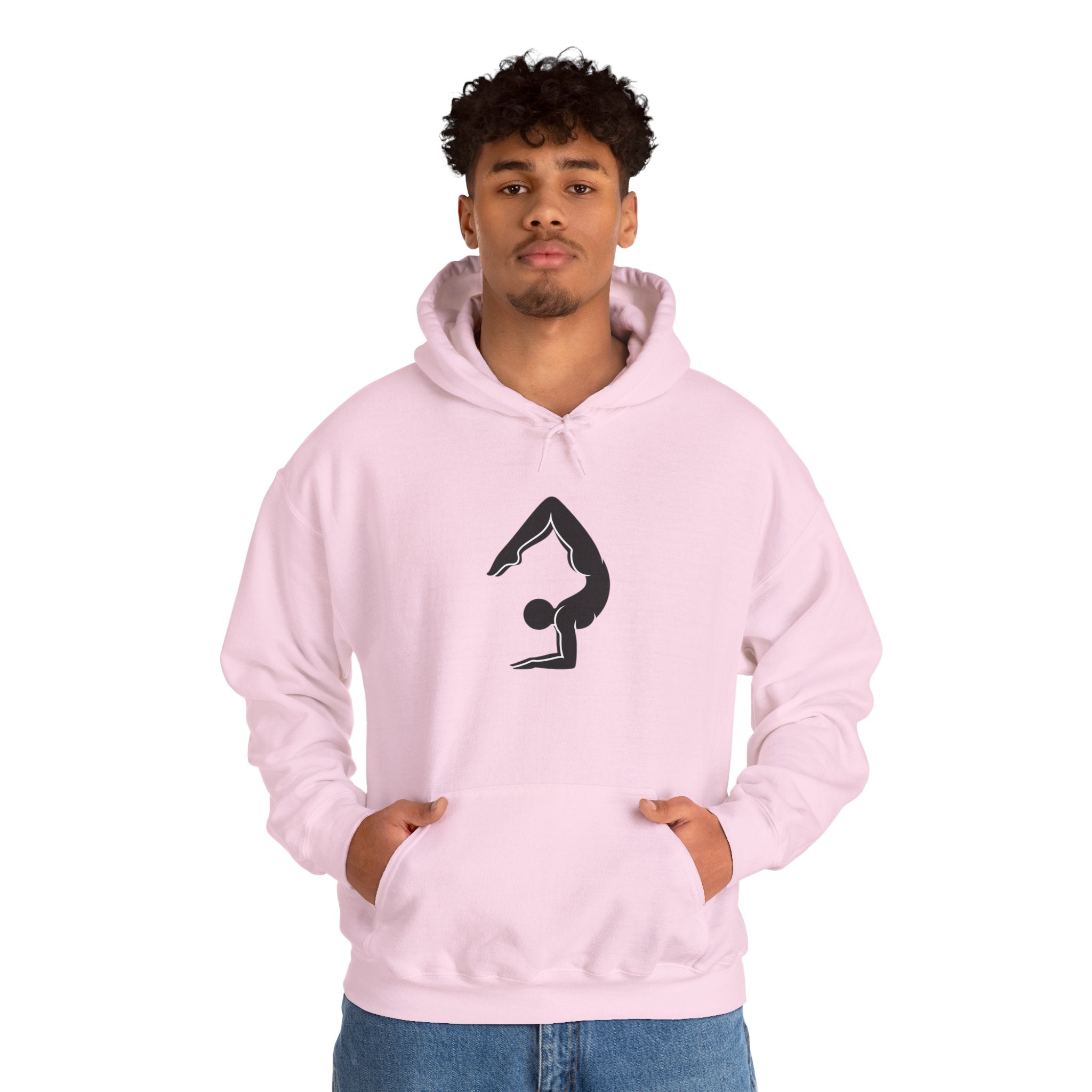 Yoga Pose Hoodie — Minimal Handstand Silhouette Sweatshirt