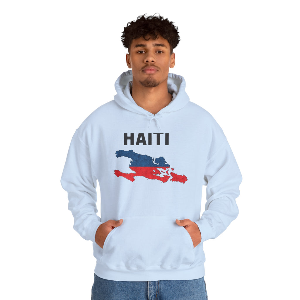 Haiti Map Hoodie – Patriotic Haiti Flag Map Sweatshirt