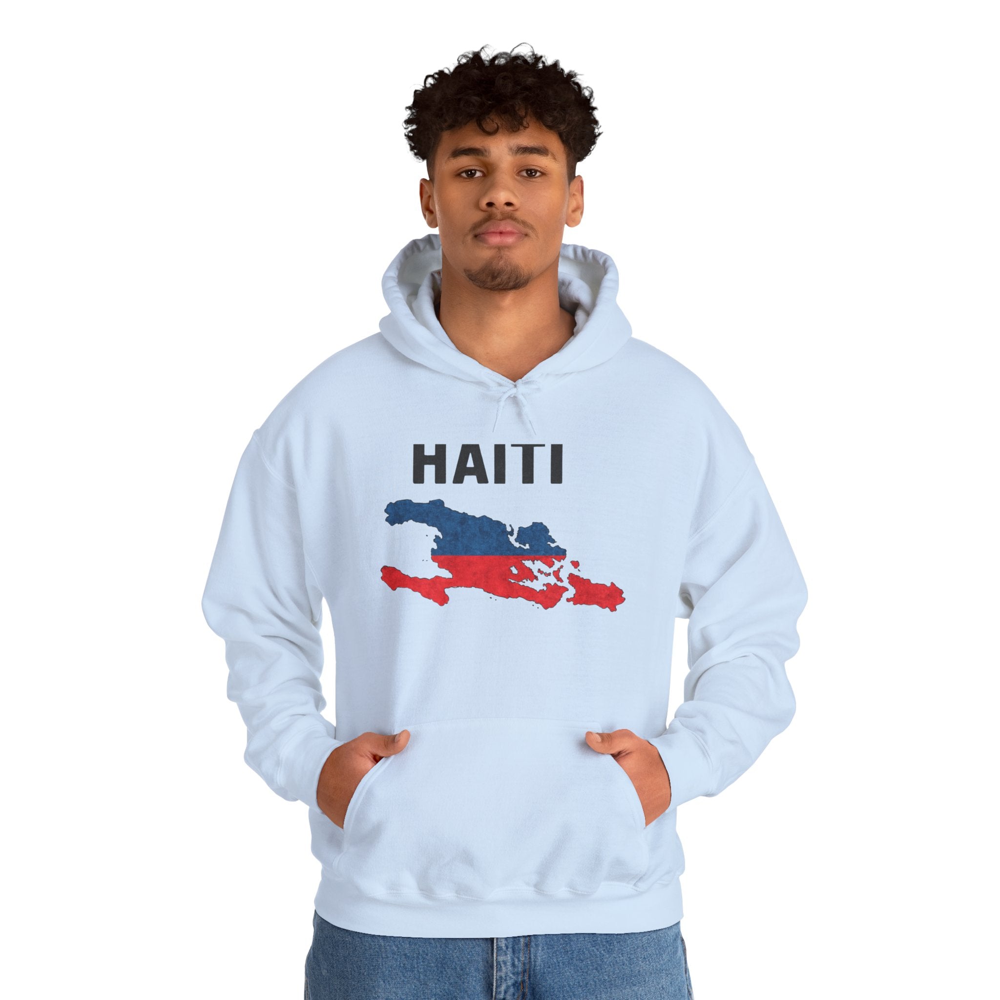 Haiti Map Hoodie – Patriotic Haiti Flag Map Sweatshirt