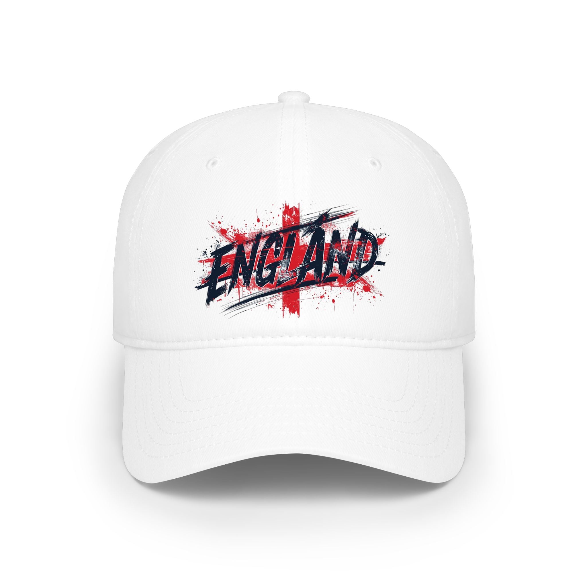 England Flag Baseball Cap – Grunge 'England' Logo Low Profile Hat, Patriotic Soccer Fan Gift