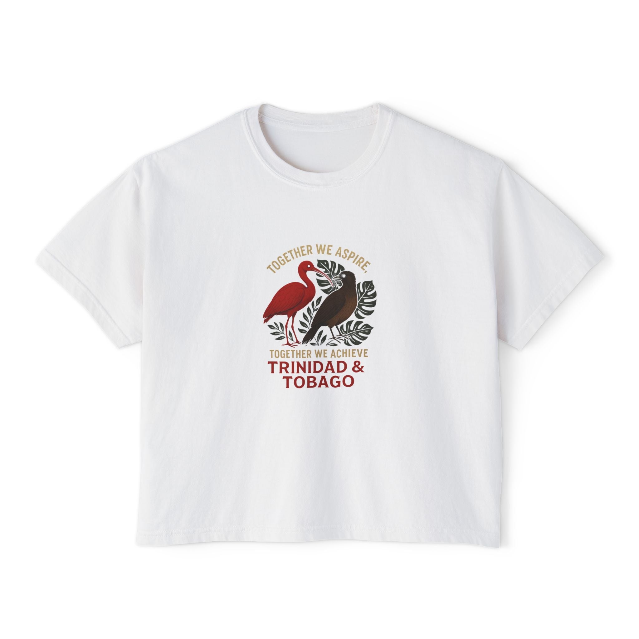 Trinidad & Tobago Graphic Tee — 'Together We Achieve' Women’s Boxy Shirt