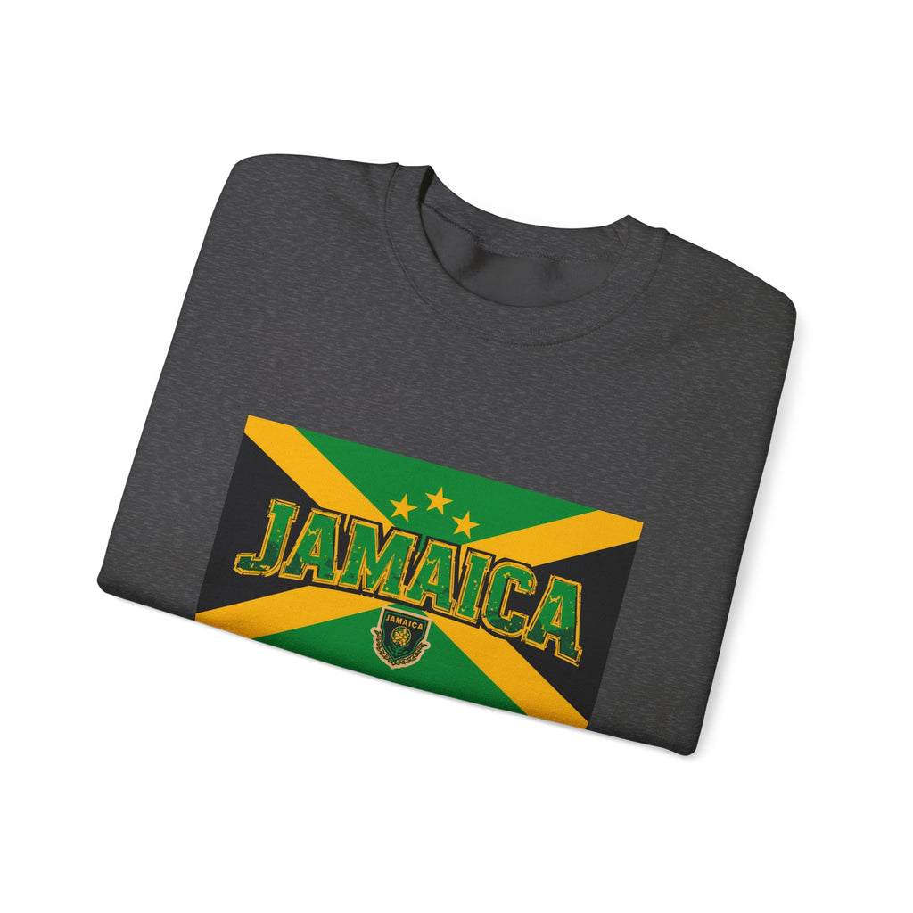 Jamaica Flag Crewneck Sweatshirt — Retro Jamaica Graphic Pullover