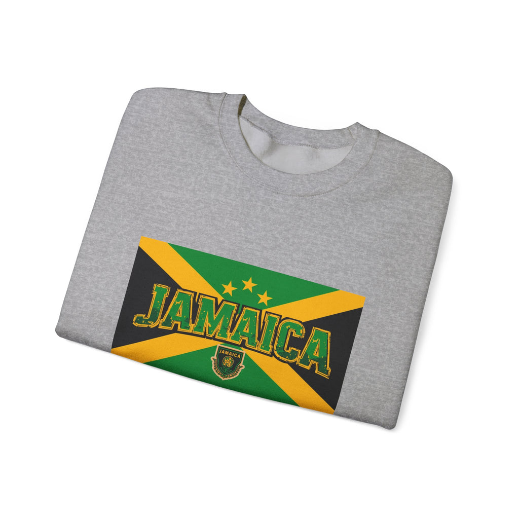 Jamaica Flag Crewneck Sweatshirt — Retro Jamaica Graphic Pullover