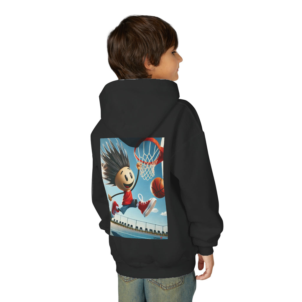 Hoops Champion: Stick Figure Dunk Edition Youth Hoodie Basketball