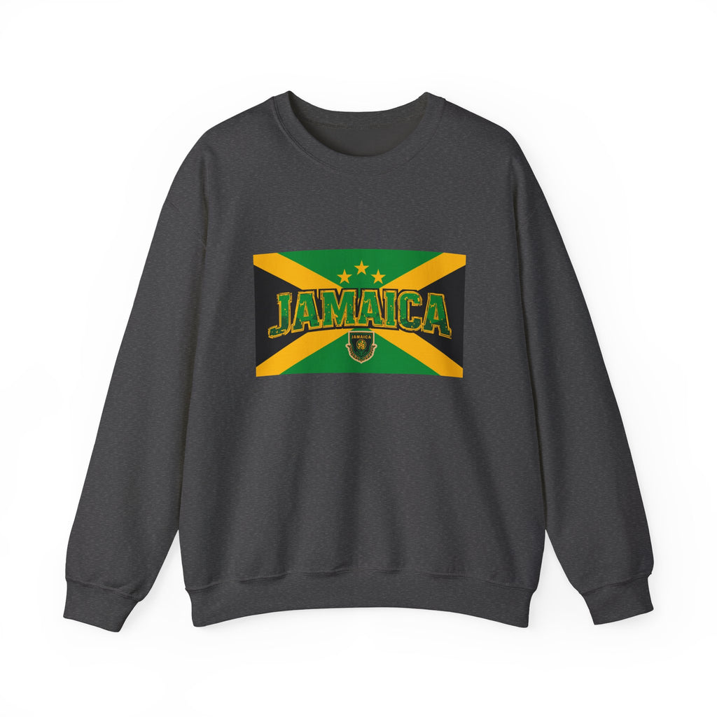 Jamaica Flag Crewneck Sweatshirt — Retro Jamaica Graphic Pullover