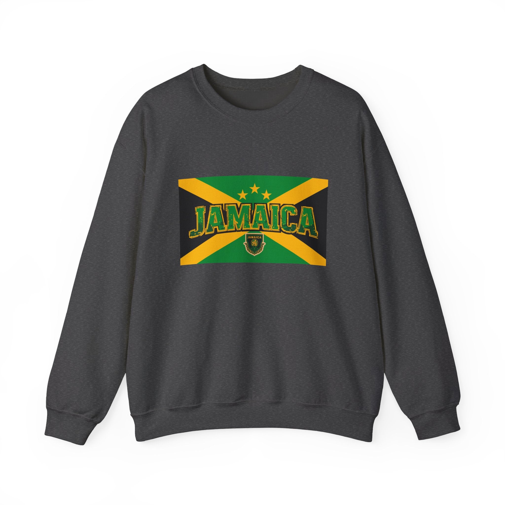 Jamaica Flag Crewneck Sweatshirt — Retro Jamaica Graphic Pullover