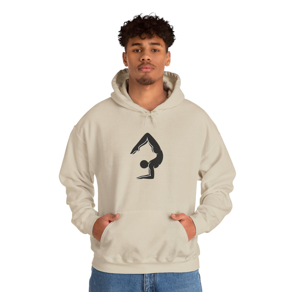 Yoga Pose Hoodie — Minimal Handstand Silhouette Sweatshirt