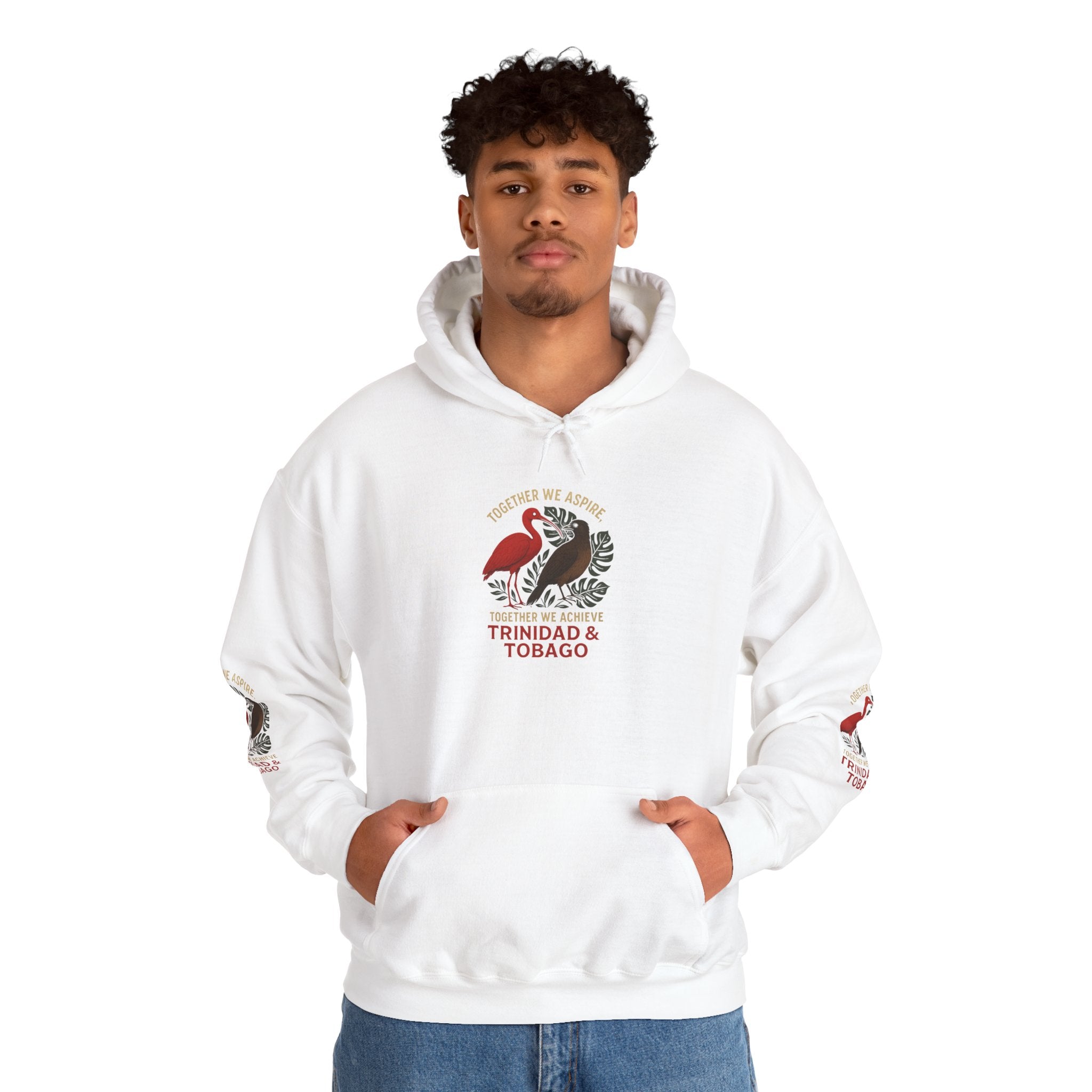 Trinidad & Tobago Flamingo Crest Hoodie | Island Pride Sweatshirt