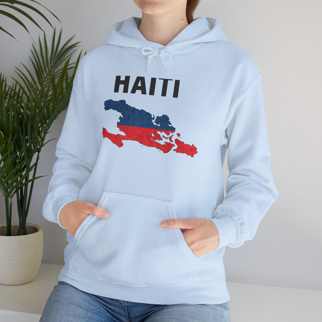 Haiti Map Hoodie – Patriotic Haiti Flag Map Sweatshirt