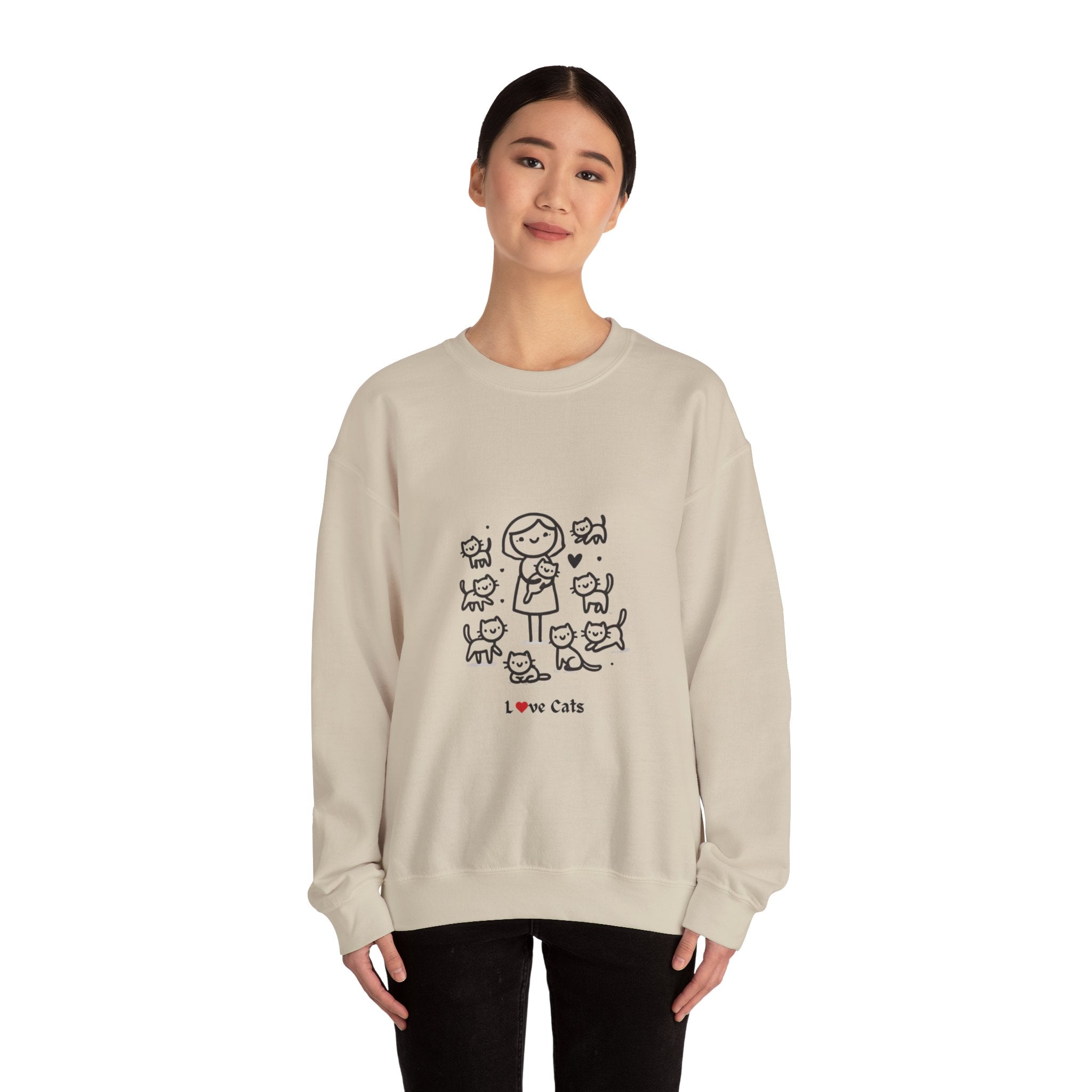 Unisex Heavy Blend™ Crewneck Sweatshirt Cat Theme