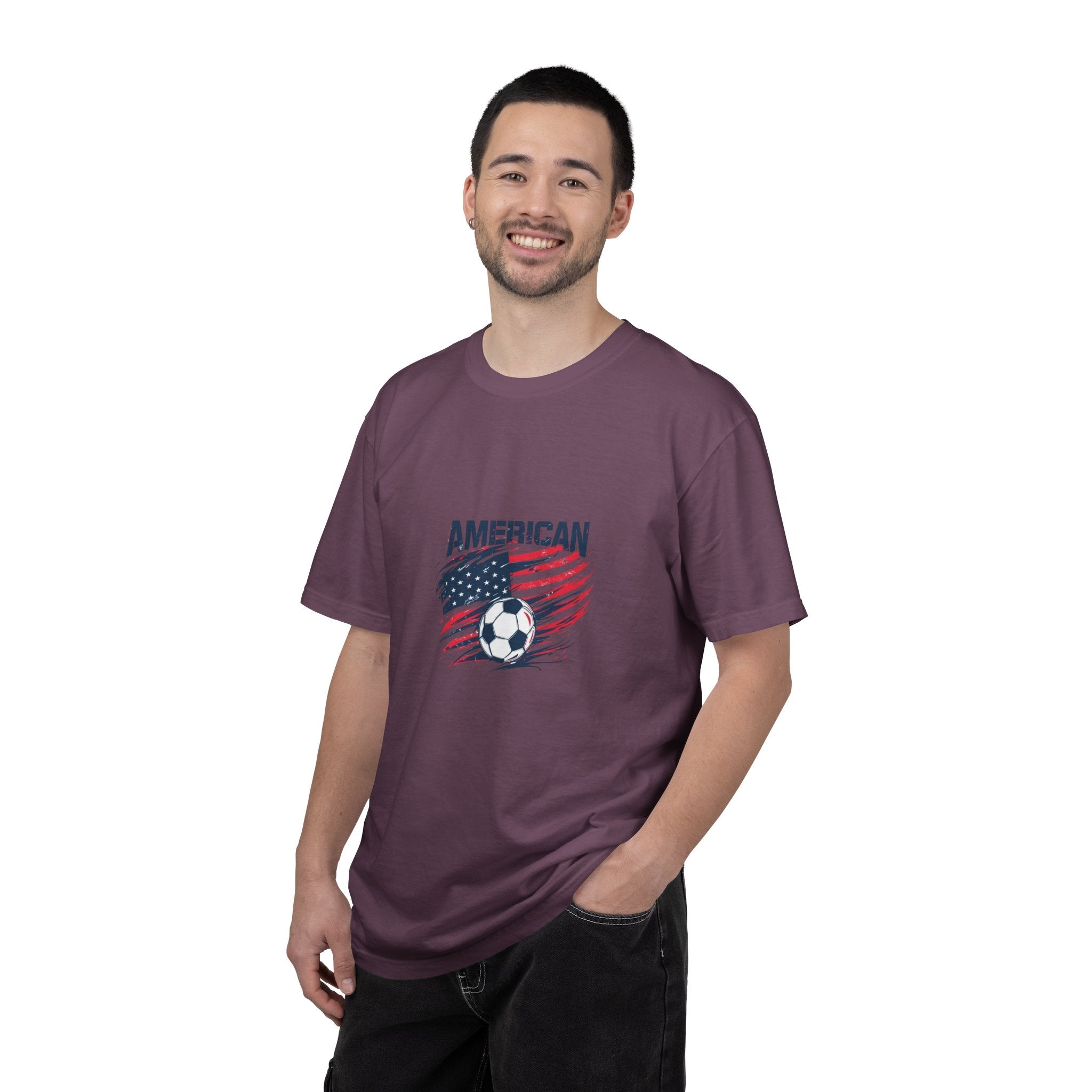Soccer USA T-Shirt – "American" Flag & Soccer Ball Graphic