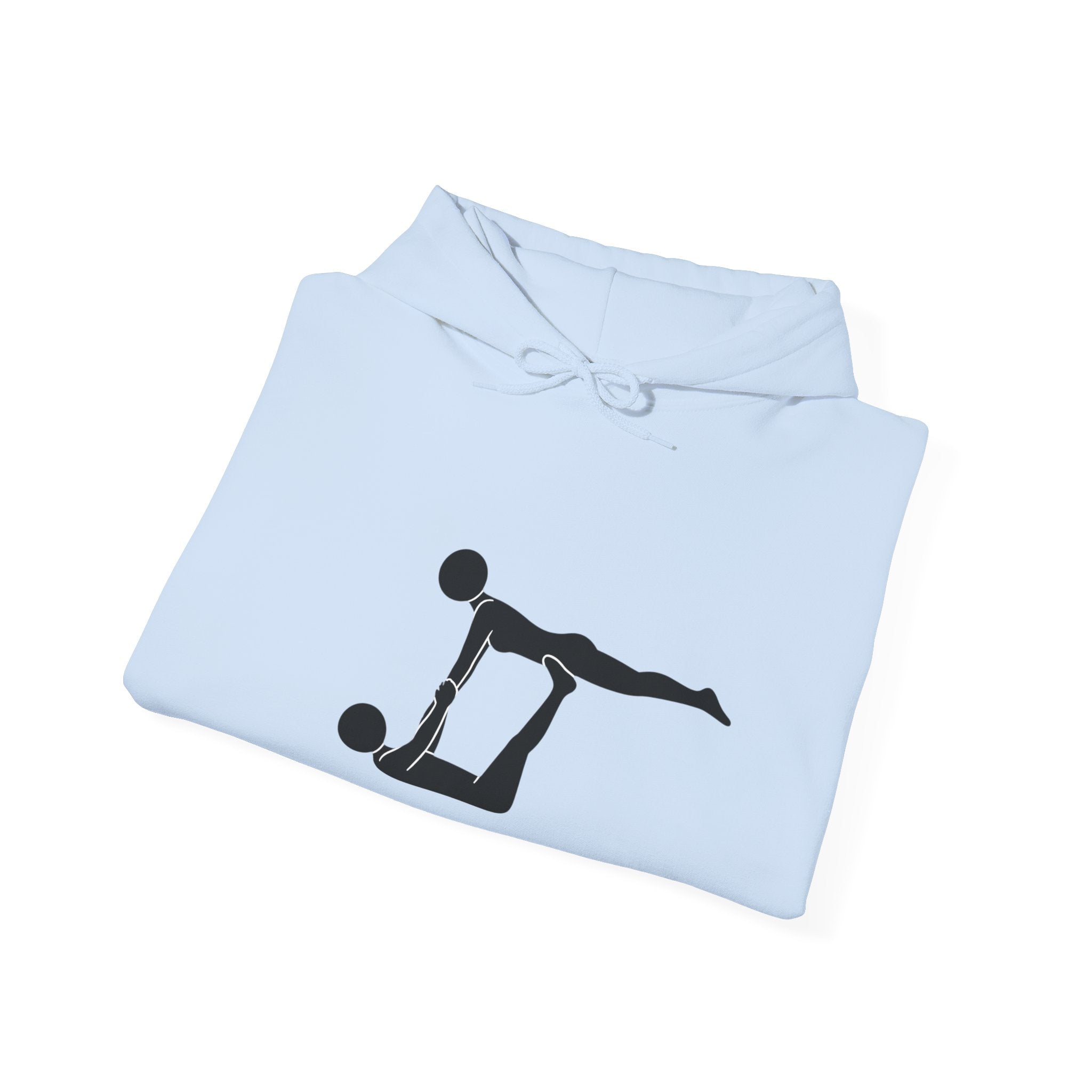 Acro Yoga Partner Pose Hoodie — Silhouette Couples Acrobatics Sweatshirt