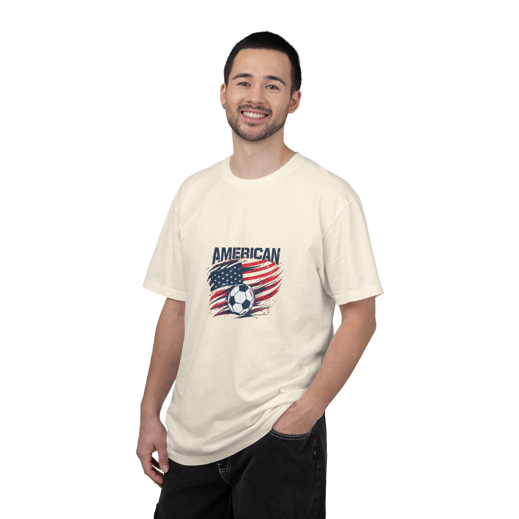 Soccer USA T-Shirt – "American" Flag & Soccer Ball Graphic