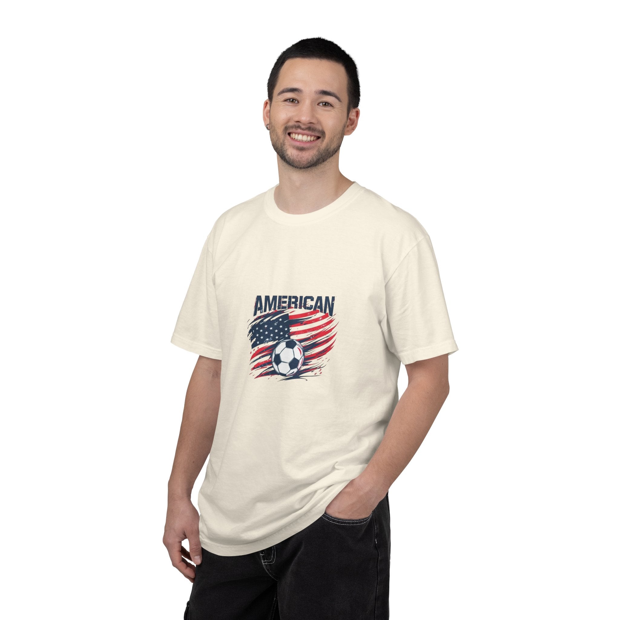 Soccer USA T-Shirt – "American" Flag & Soccer Ball Graphic