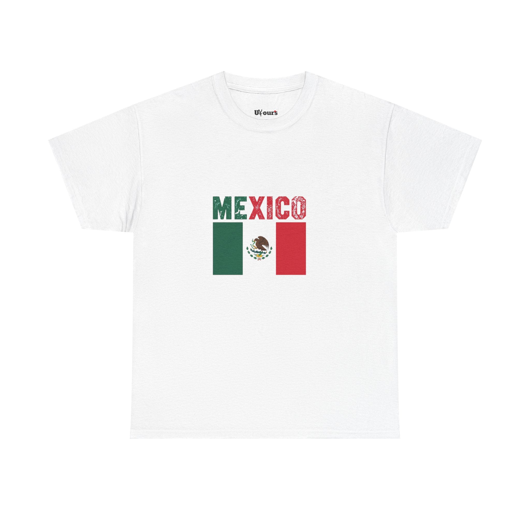 Mexico Flag T‑Shirt – Distressed Mexico Text with Mexican Flag Graphic