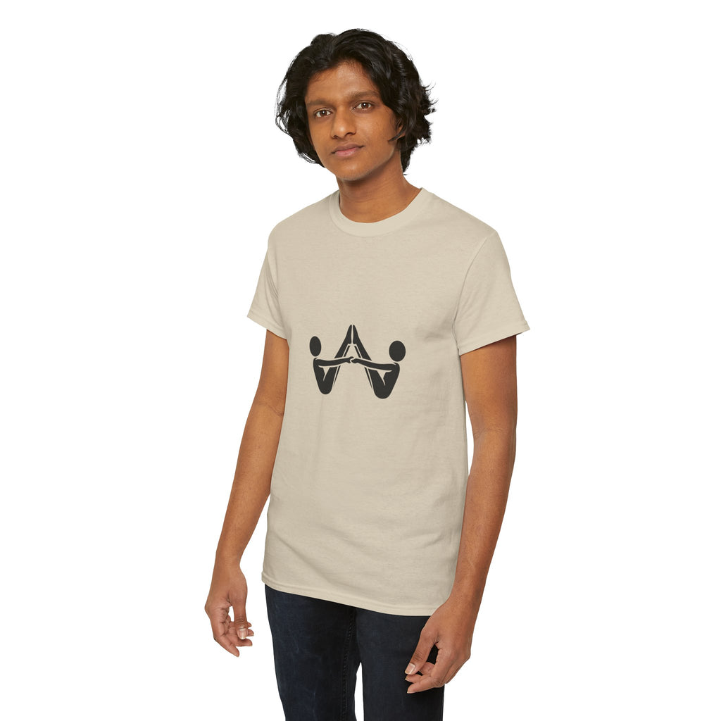 Abstract Mirror Hands T-Shirt — Minimalist Geometric Graphic Tee