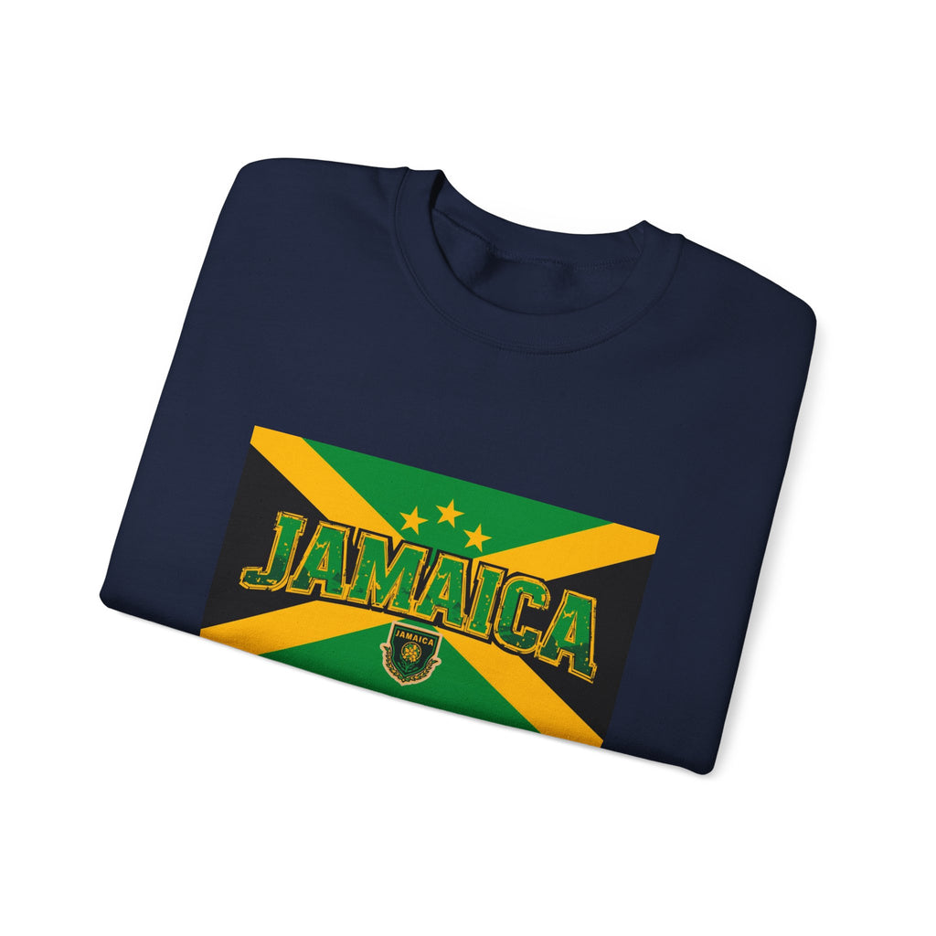 Jamaica Flag Crewneck Sweatshirt — Retro Jamaica Graphic Pullover