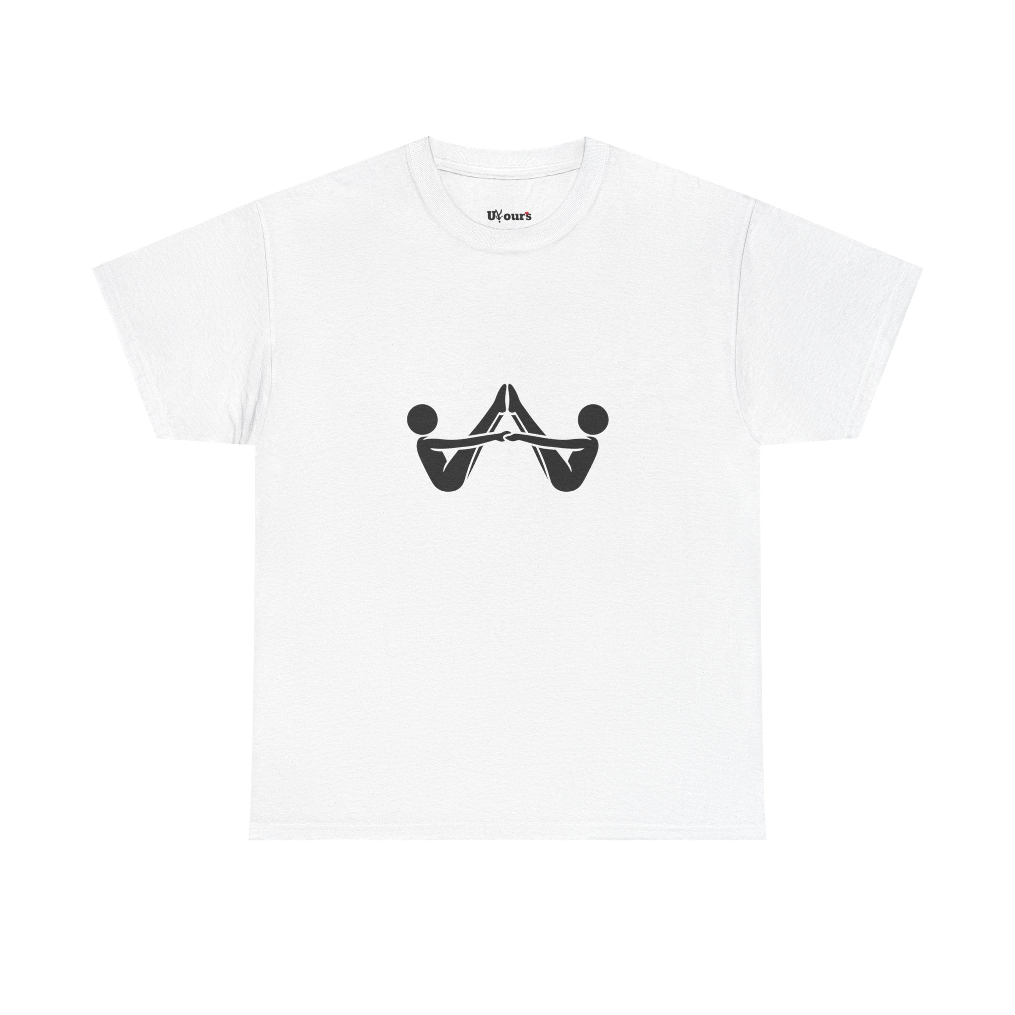 Abstract Mirror Hands T-Shirt — Minimalist Geometric Graphic Tee