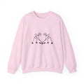 Minimal Line Art Hockey Players Crewneck Sweatshirt | Sports Graphic