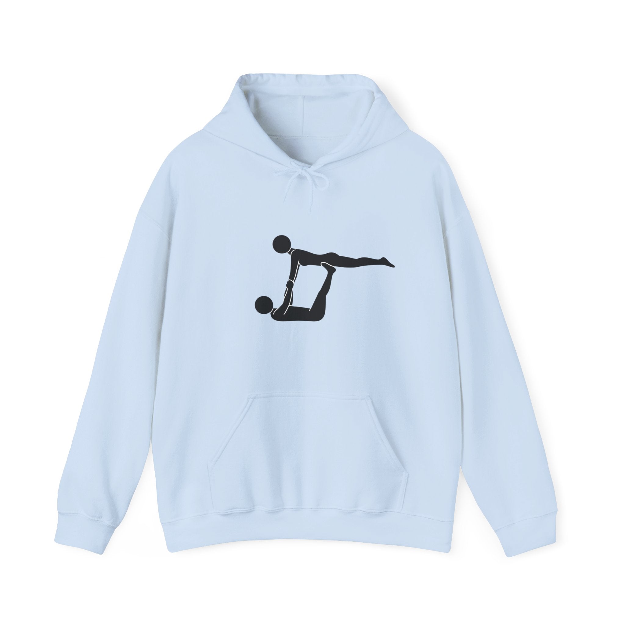 Acro Yoga Partner Pose Hoodie — Silhouette Couples Acrobatics Sweatshirt
