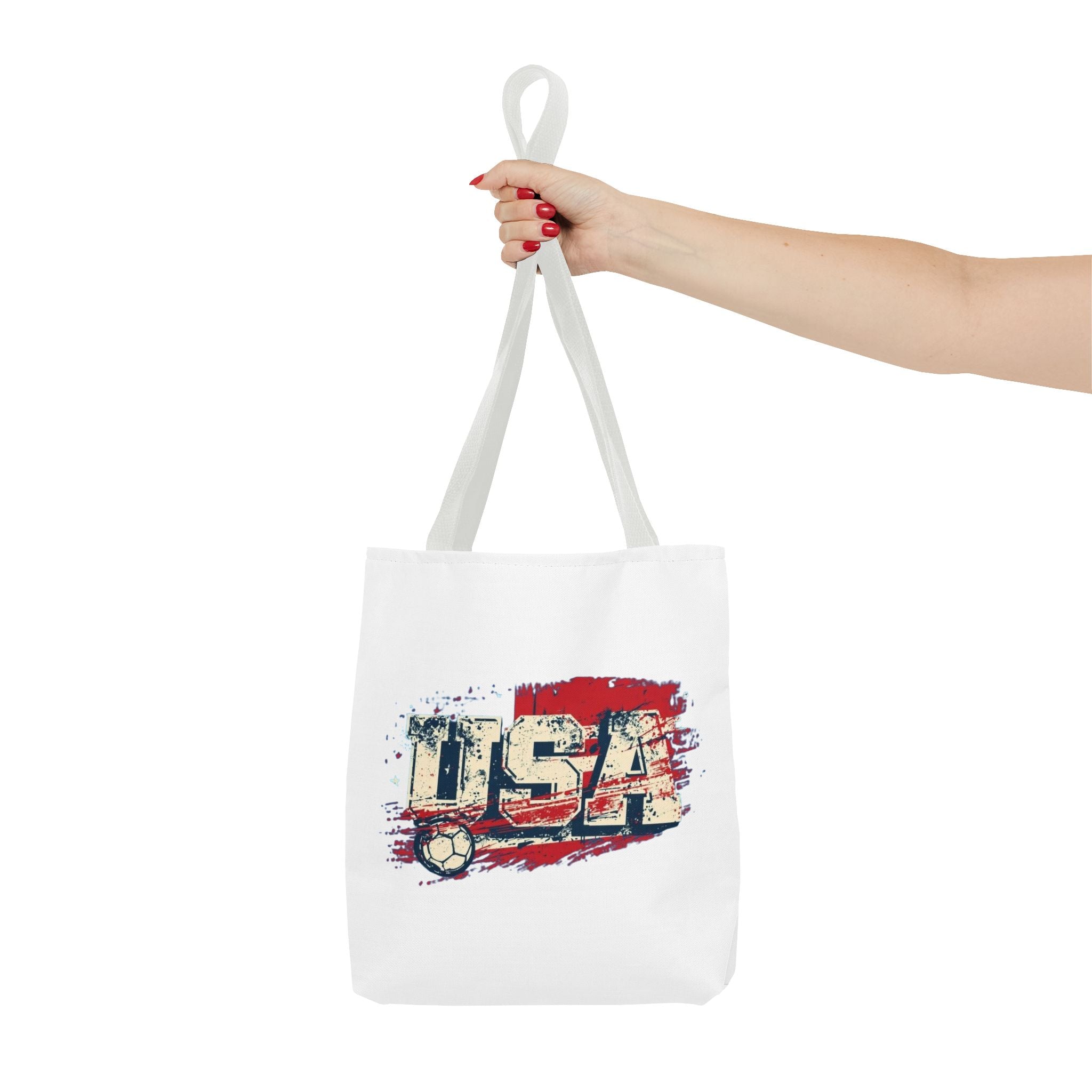 Patriotic USA Tote Bag — American Pride Eagle & Flag All-Over Print