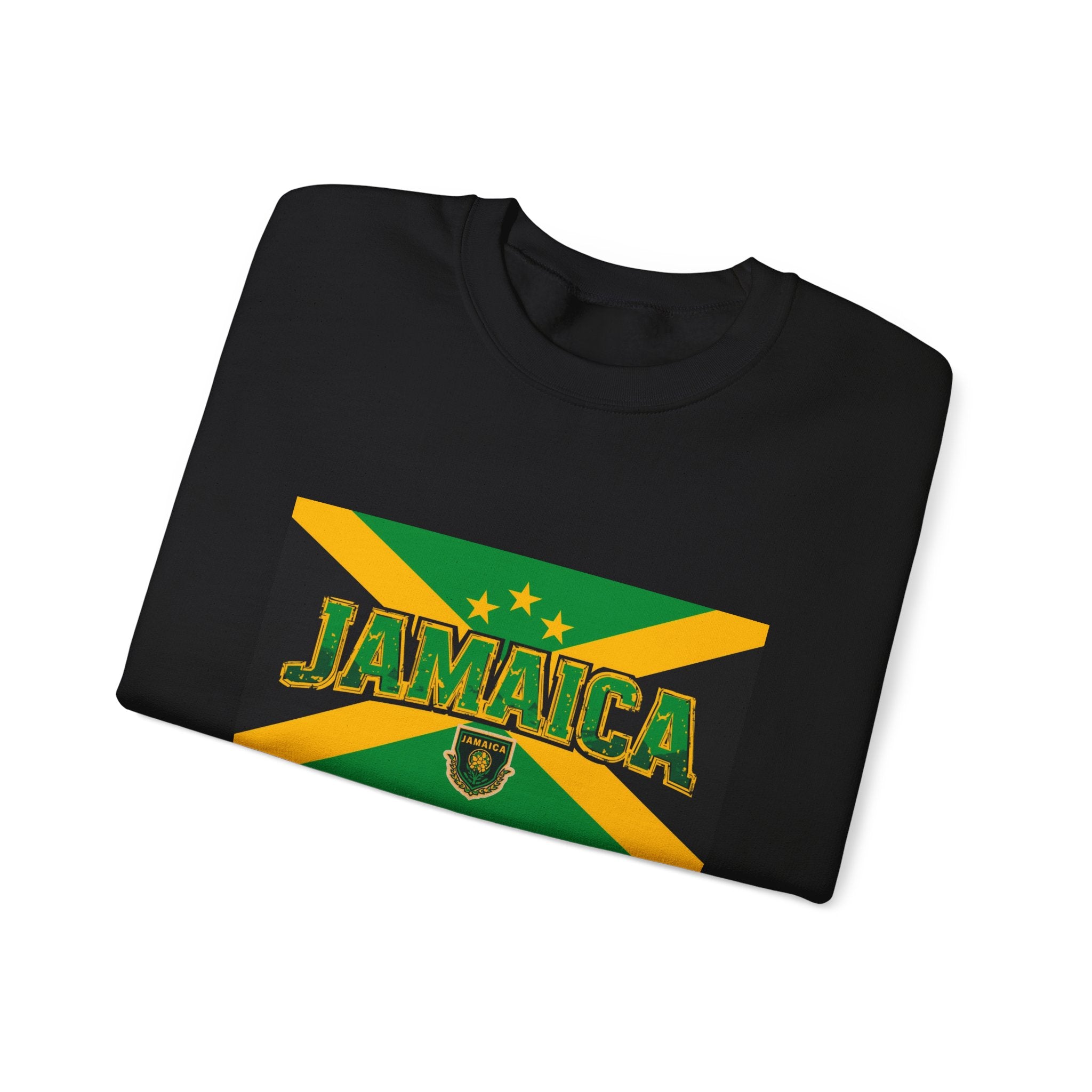 Jamaica Flag Crewneck Sweatshirt — Retro Jamaica Graphic Pullover