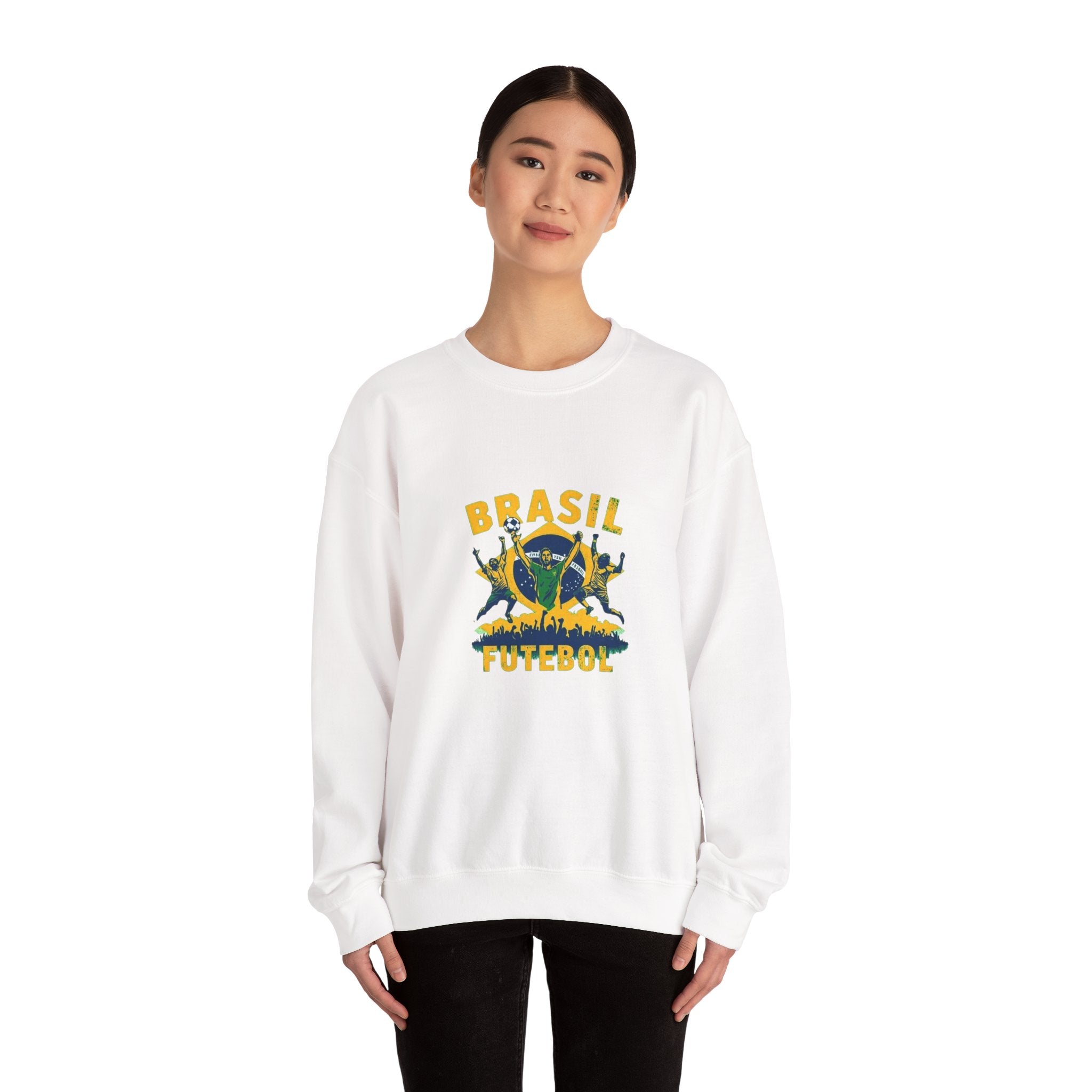 Brasil Futebol Crewneck Sweatshirt — Brazilian Soccer Graphic Pullover
