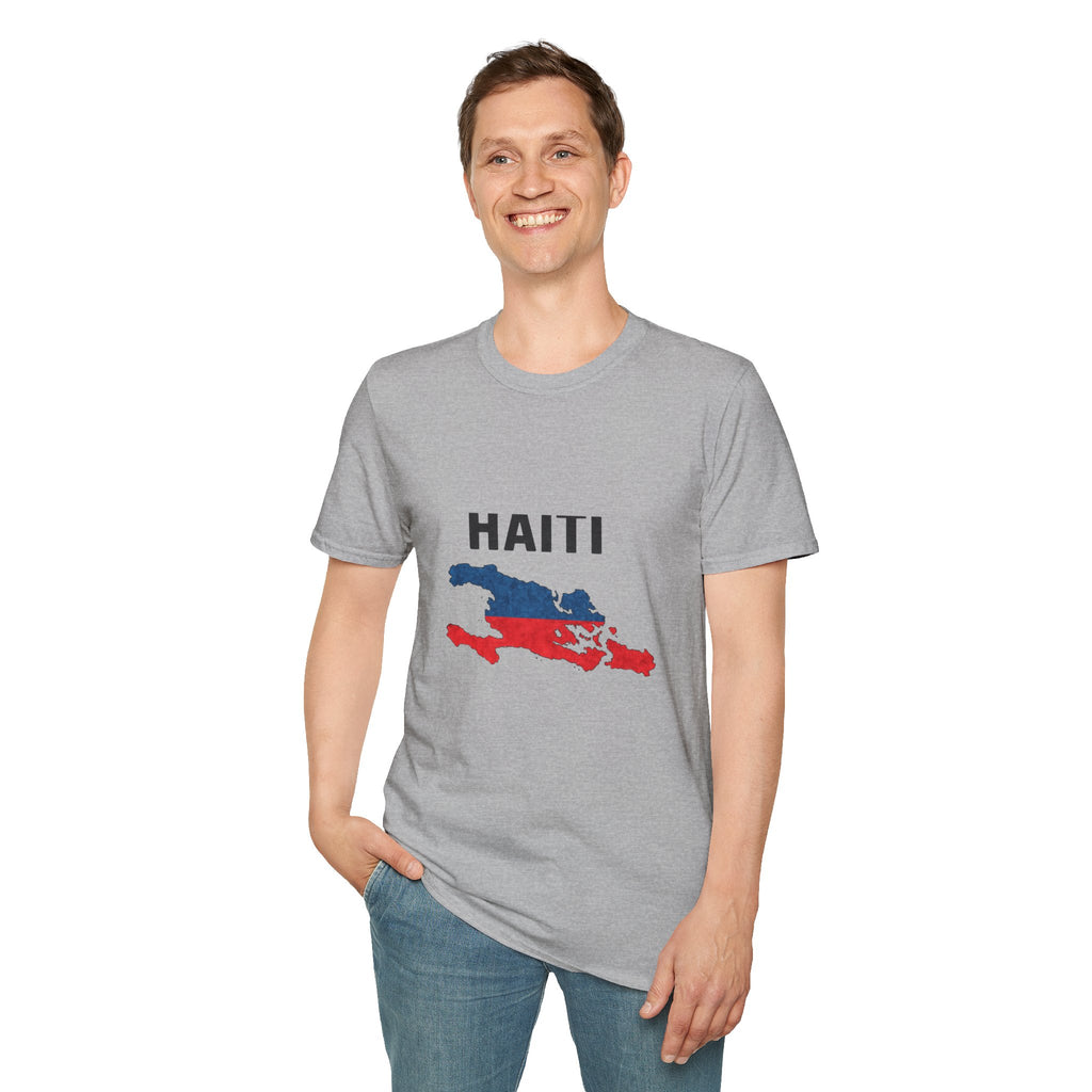 Haiti Flag Map T-Shirt — Patriotic Haiti Map Tee