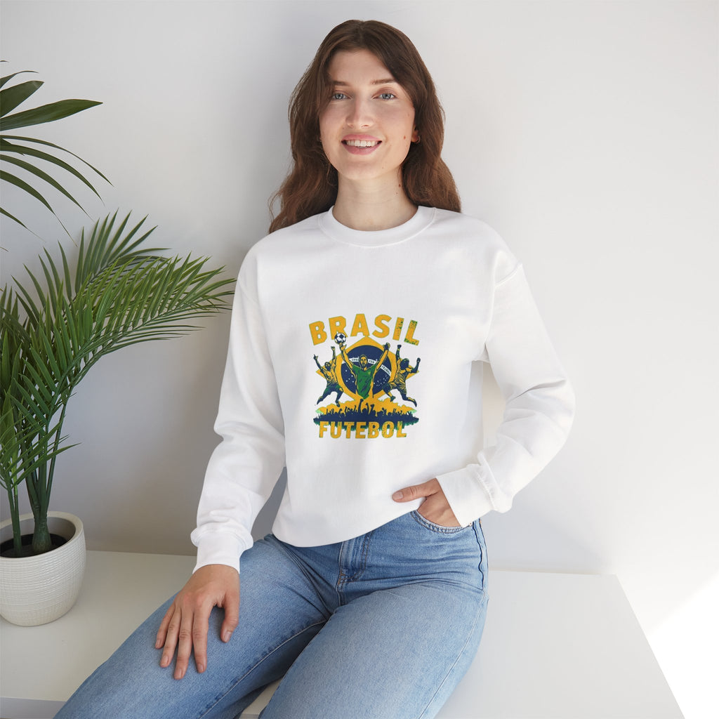 Brasil Futebol Crewneck Sweatshirt — Brazilian Soccer Graphic Pullover