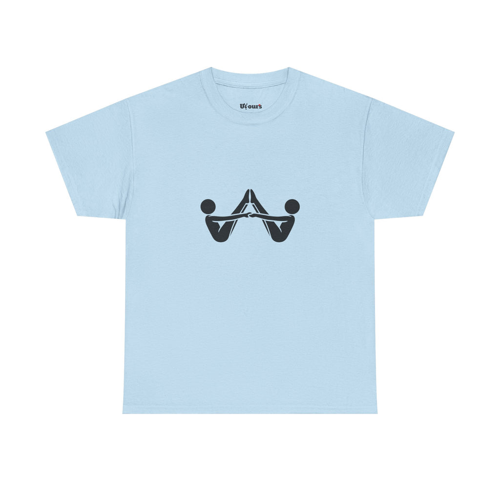 Abstract Mirror Hands T-Shirt — Minimalist Geometric Graphic Tee
