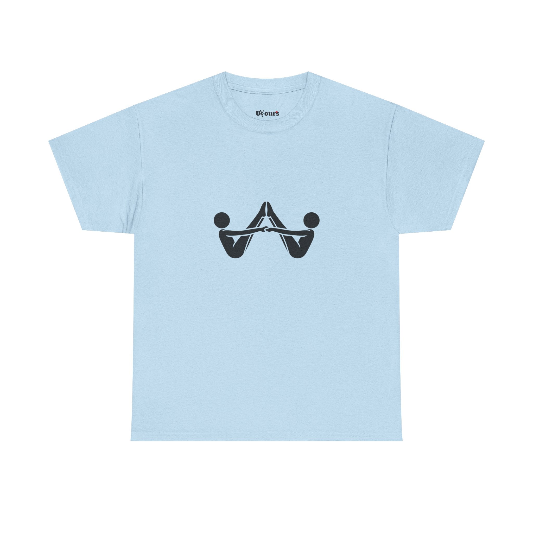 Abstract Mirror Hands T-Shirt — Minimalist Geometric Graphic Tee